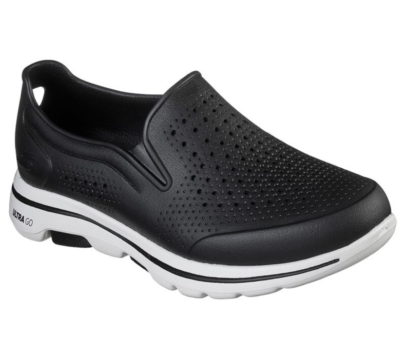 Skechers Herr Svarta/Vita Slip On - Cali Gear: Gowalk 5 - Easy Going - Sverige (FEBWU-1893)